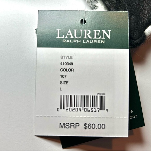 🍂NWT Ralph Lauren Gloves w/ Touch Technology. Black & Cream Plaid. Size: Large - Picture 11 of 15